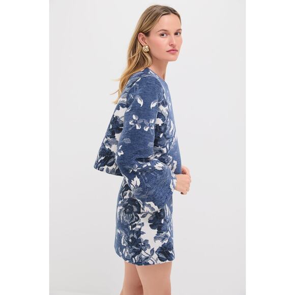 TUCKERNUCK Indigo Reflection Knit Jacquard Maxine Top Size M NWT - Picture 5 of 8